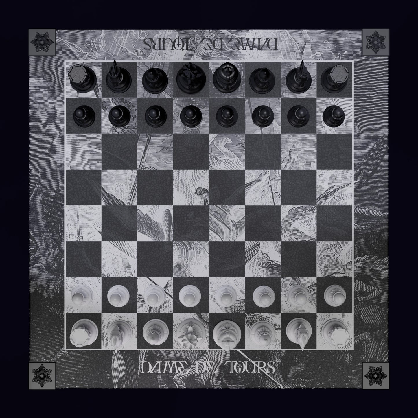 Jeu d'Échecs - Ancolie - "La Chute Des Anges"