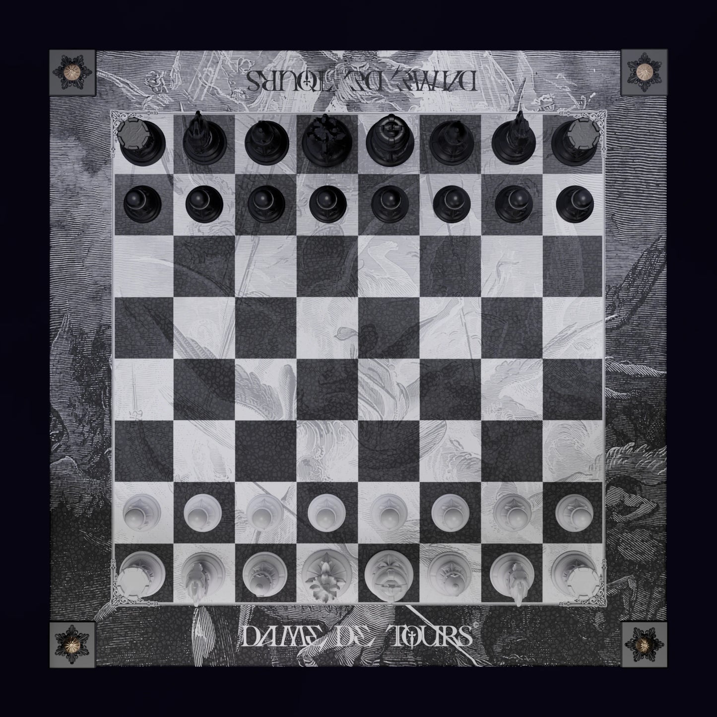 Jeu d'Échecs - Ancolie - "La Chute des Anges"